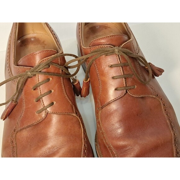 Wilson and Dean Wilkes Bashford Mens Size 9M Brown Leather Shoes Lace up Italy - Picture 5 of 11